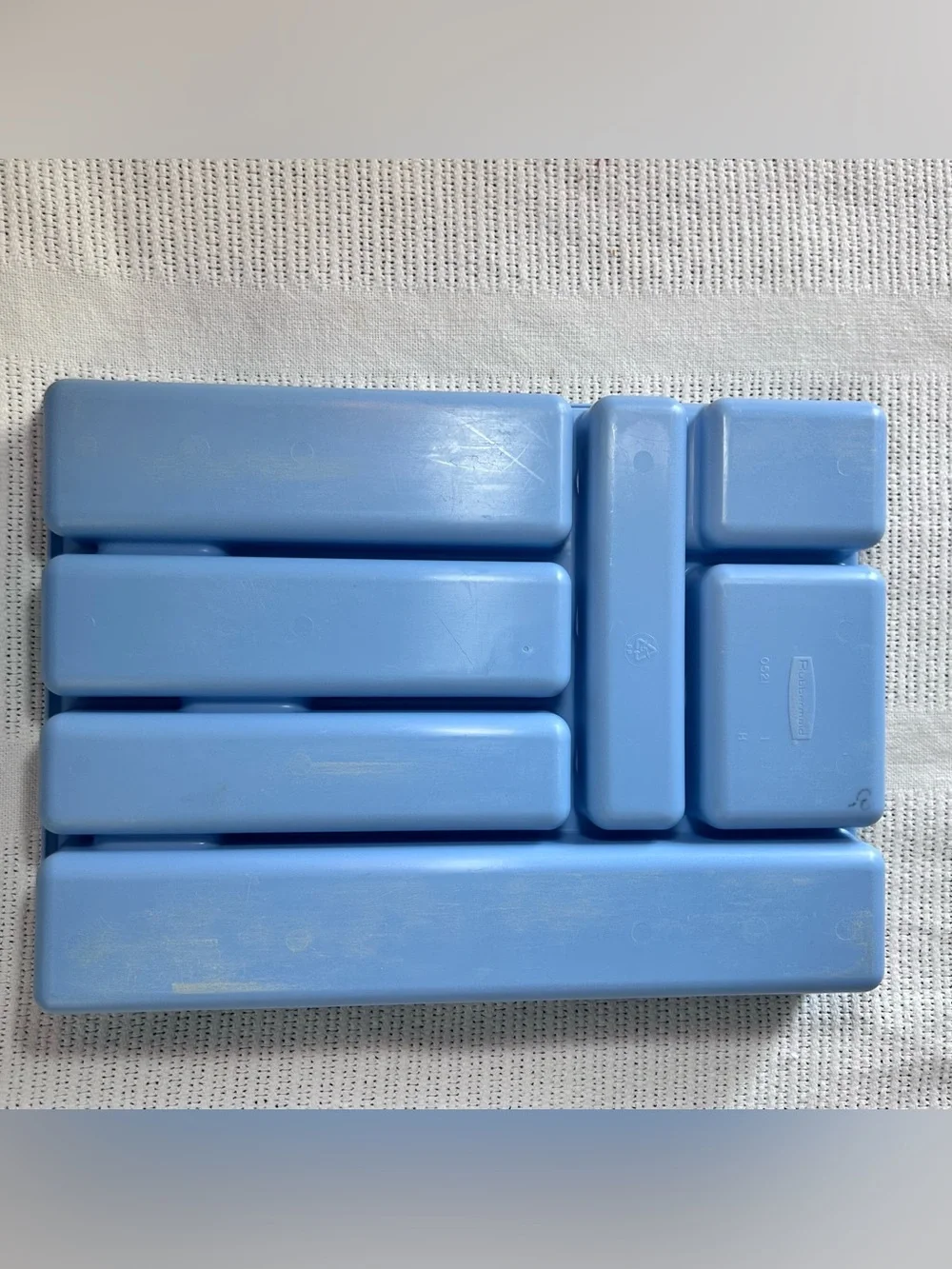 Vintage Rubbermaid Country Blue Plastic Silverware Tray Divider #0521